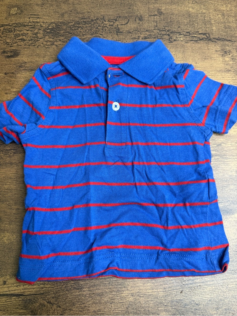 ⭐️5 for $20⭐️ Joe Fresh Blue and Red Striped Polo Shirt Baby 3-6M